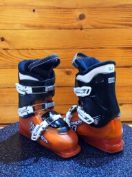 LYŽE ROSSIGNOL PURSUIT JR 120CM + LYŽIARKY SALOMON T3 ORANGE 23MP